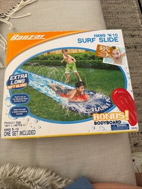 Banzai Hang 'N 10 Surf Slide - Blue/Red